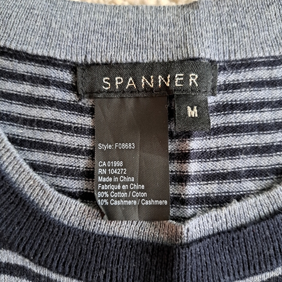 SPANNER Vintage Stripes Cashmere Top Vest Knit - Picture 2 of 4